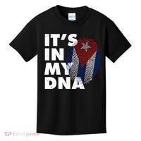 Cuba It's In My DNA Cuban Flag Fingerprint Kids T-Shirt thumb 0