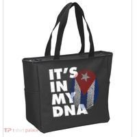 Cuba It's In My DNA Cuban Flag Fingerprint Tote Bag thumb 2