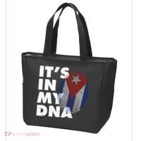 Cuba It's In My DNA Cuban Flag Fingerprint Tote Bag thumb 3