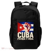 Cuba Patria Y Vida Cuban Flag Protest Fist Backpack thumb 0