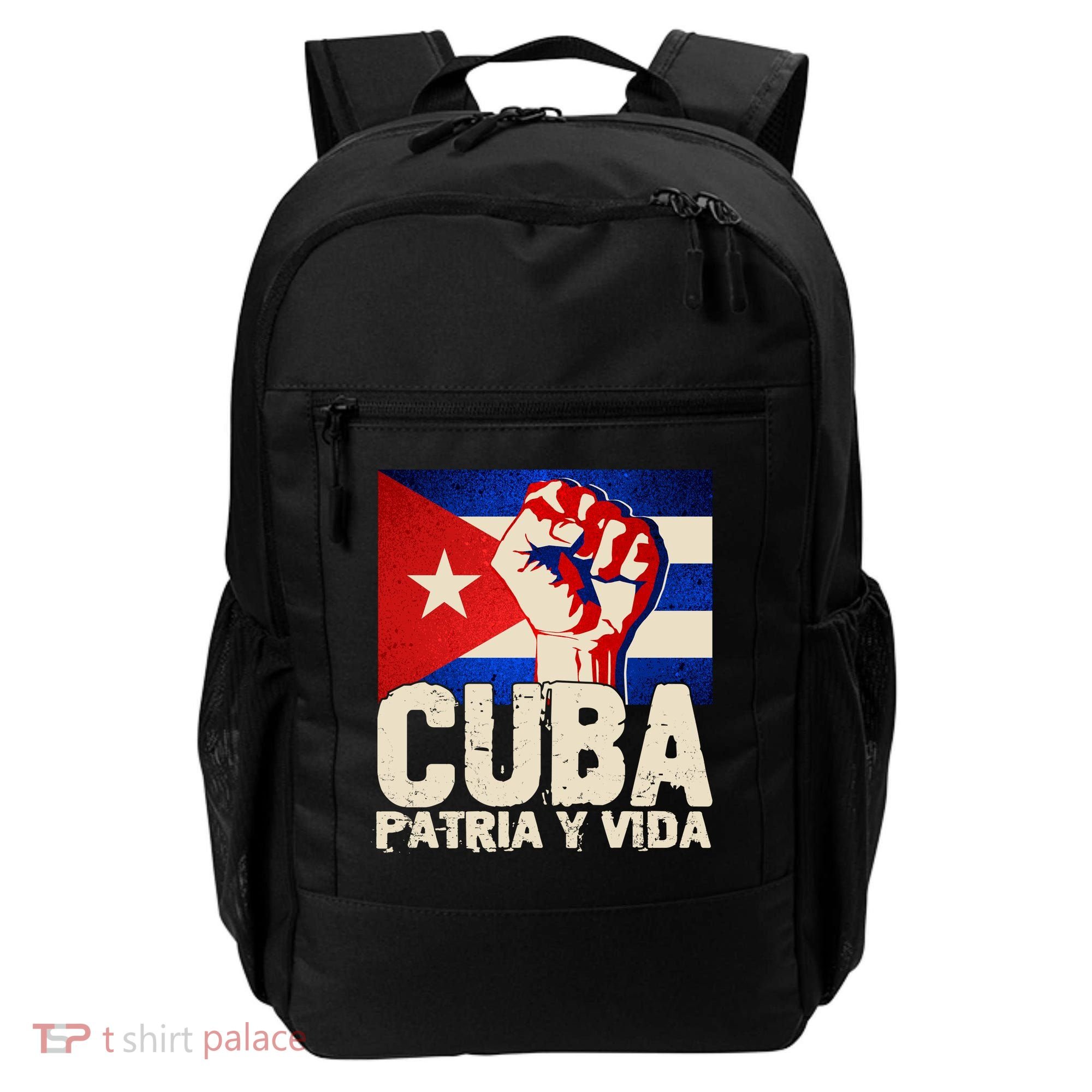 Cuba Patria Y Vida Cuban Flag Protest Fist Backpack