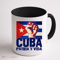 Cuba Patria Y Vida Cuban Flag Protest Fist Coffee Mug thumb 1