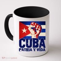 Cuba Patria Y Vida Cuban Flag Protest Fist Coffee Mug thumb 0
