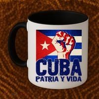Cuba Patria Y Vida Cuban Flag Protest Fist Coffee Mug thumb 2