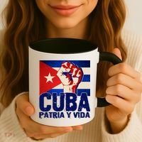 Cuba Patria Y Vida Cuban Flag Protest Fist Coffee Mug thumb 3