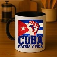 Cuba Patria Y Vida Cuban Flag Protest Fist Coffee Mug thumb 4