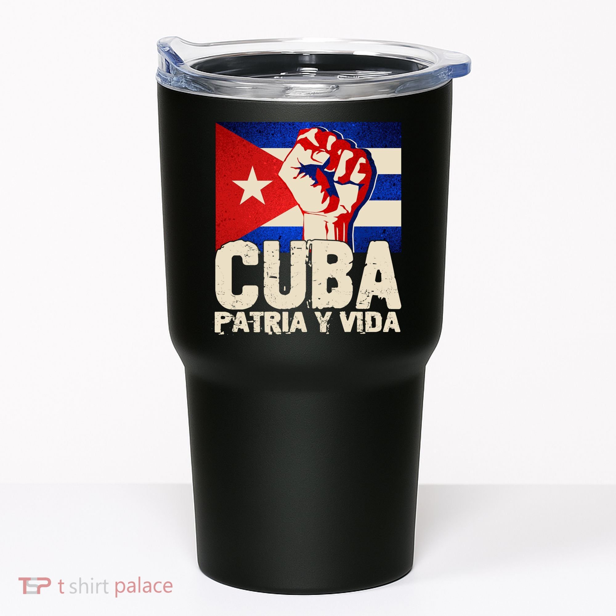 Cuba Patria Y Vida Cuban Flag Protest Fist Tumbler
