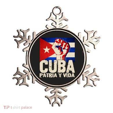 Cuba Patria Y Vida Cuban Flag Protest Fist Ornament