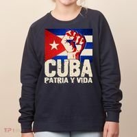 Cuba Patria Y Vida Cuban Flag Protest Fist Women's Sweatshirt thumb 0