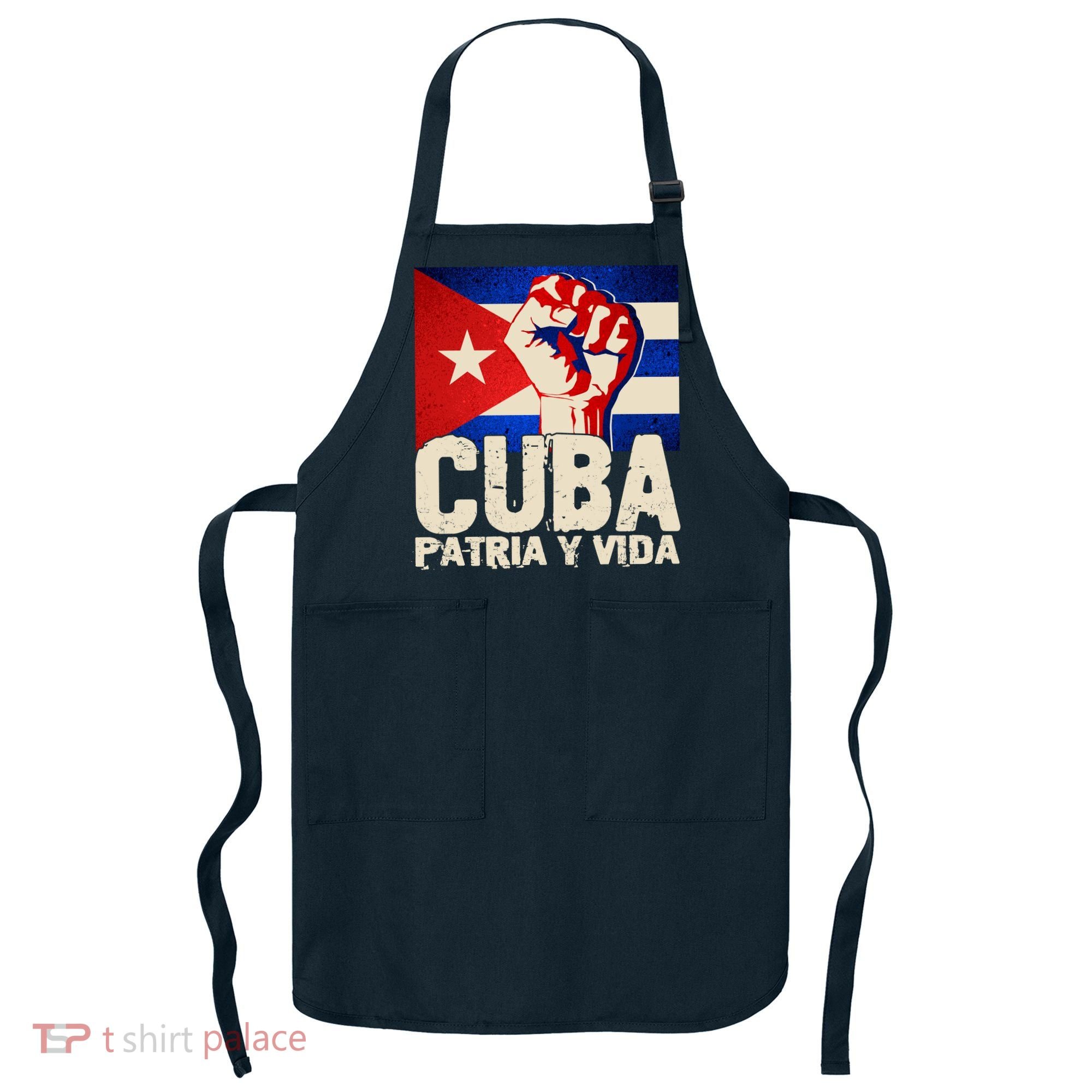 Cuba Patria Y Vida Cuban Flag Protest Fist Apron