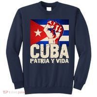Cuba Patria Y Vida Cuban Flag Protest Fist Sweatshirt thumb 0