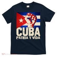Cuba Patria Y Vida Cuban Flag Protest Fist T-Shirt thumb 0