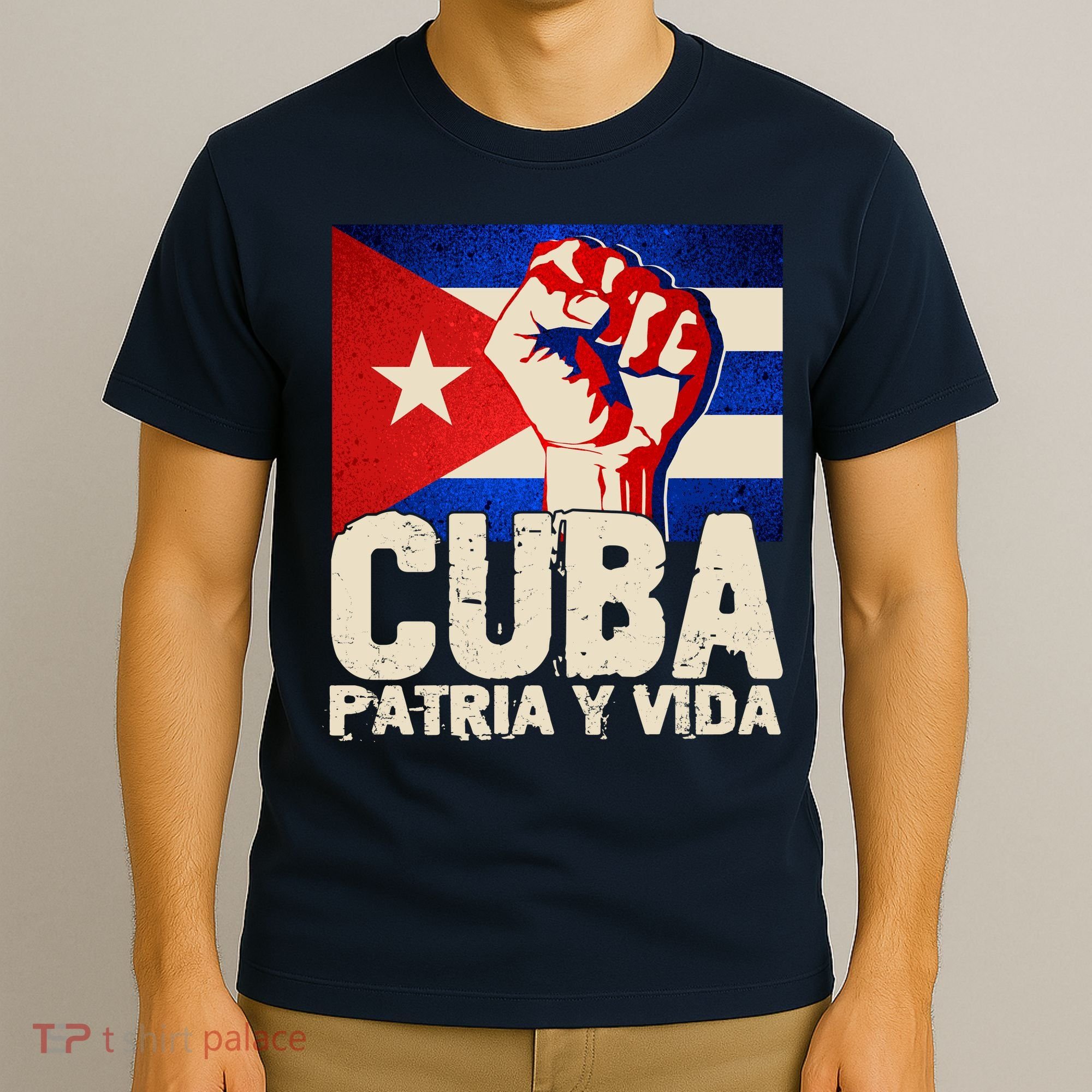 Cuba Patria Y Vida Cuban Flag Protest Fist T-Shirt