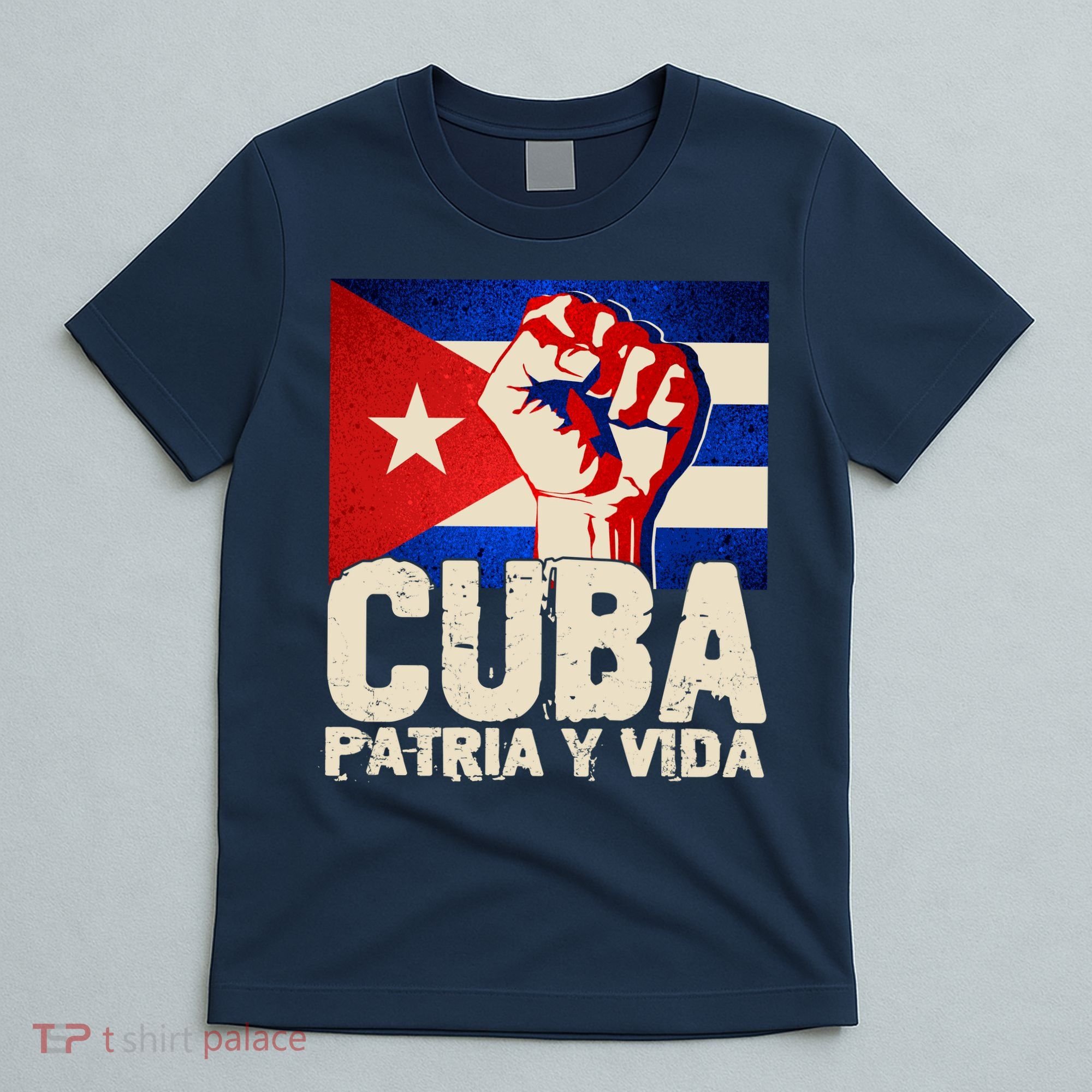 Cuba Patria Y Vida Cuban Flag Protest Fist T-Shirt