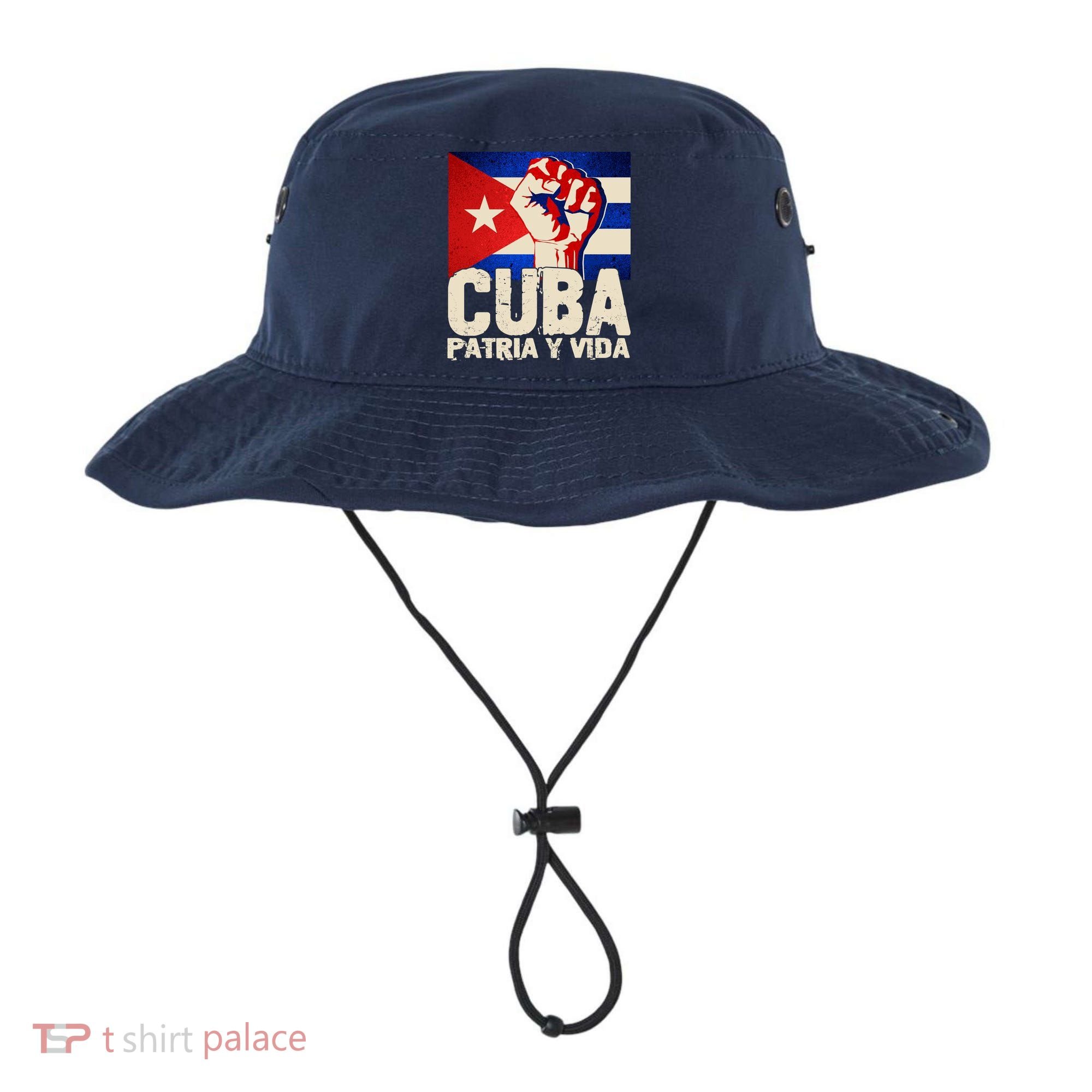 Cuba Patria Y Vida Cuban Flag Protest Fist Bucket Hat