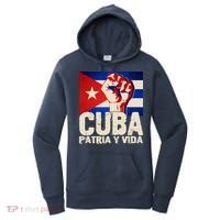 Cuba Patria Y Vida Cuban Flag Protest Fist Women's Hoodie thumb 0