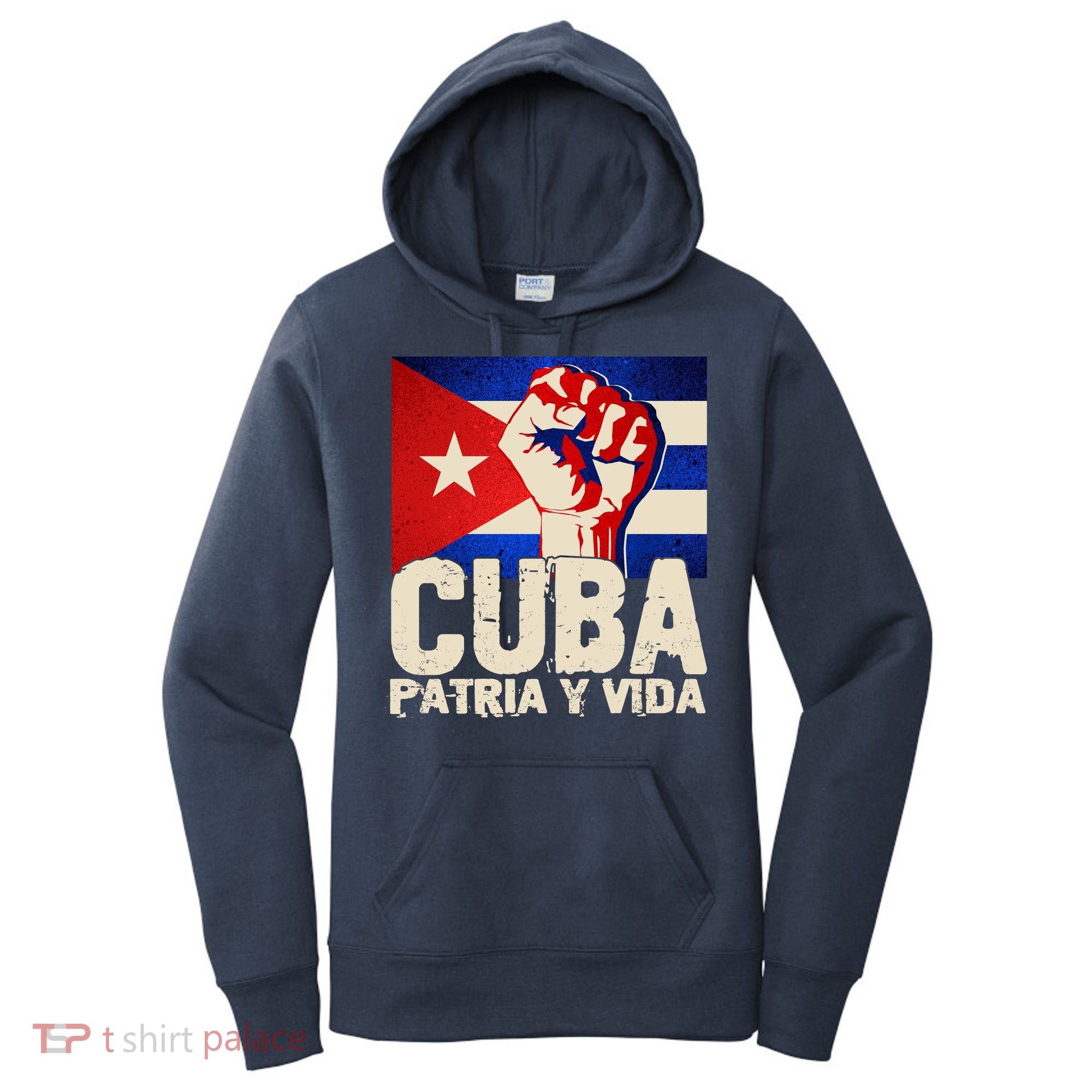 Cuba Patria Y Vida Cuban Flag Protest Fist Women's Hoodie