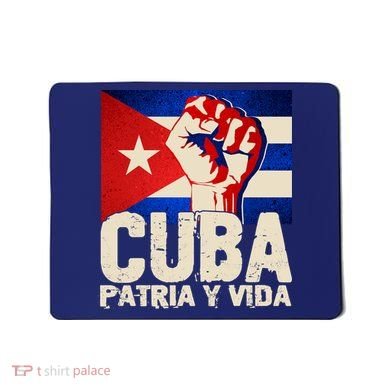 Cuba Patria Y Vida Cuban Flag Protest Fist Mousepad