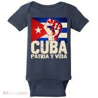 Cuba Patria Y Vida Cuban Flag Protest Fist Baby Bodysuit thumb 0