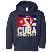 Cuba Patria Y Vida Cuban Flag Protest Fist Toddler Hoodie thumb 0
