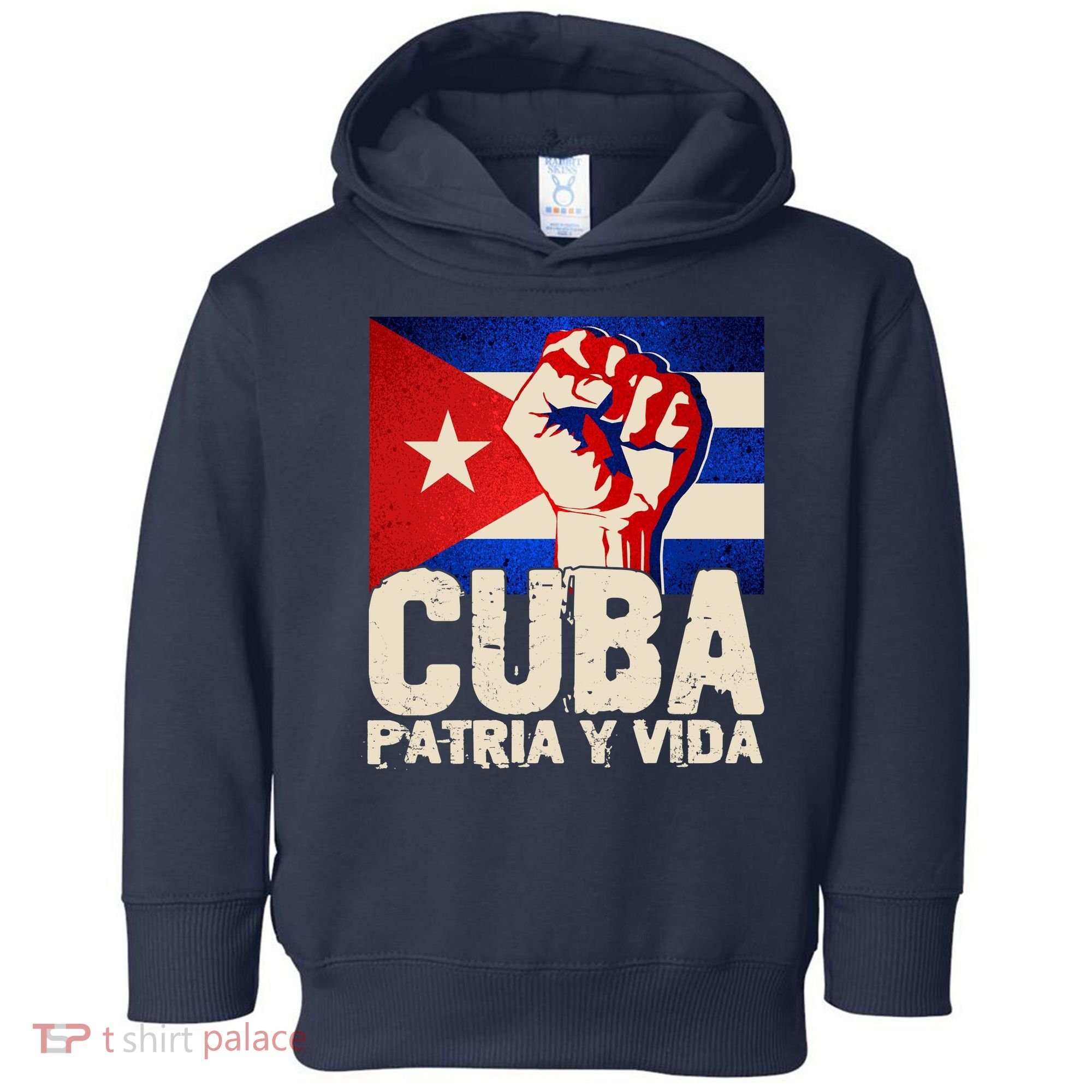 Cuba Patria Y Vida Cuban Flag Protest Fist Toddler Hoodie