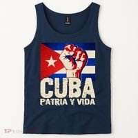 Cuba Patria Y Vida Cuban Flag Protest Fist Tank Top thumb 2