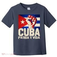 Cuba Patria Y Vida Cuban Flag Protest Fist Toddler T-Shirt thumb 0