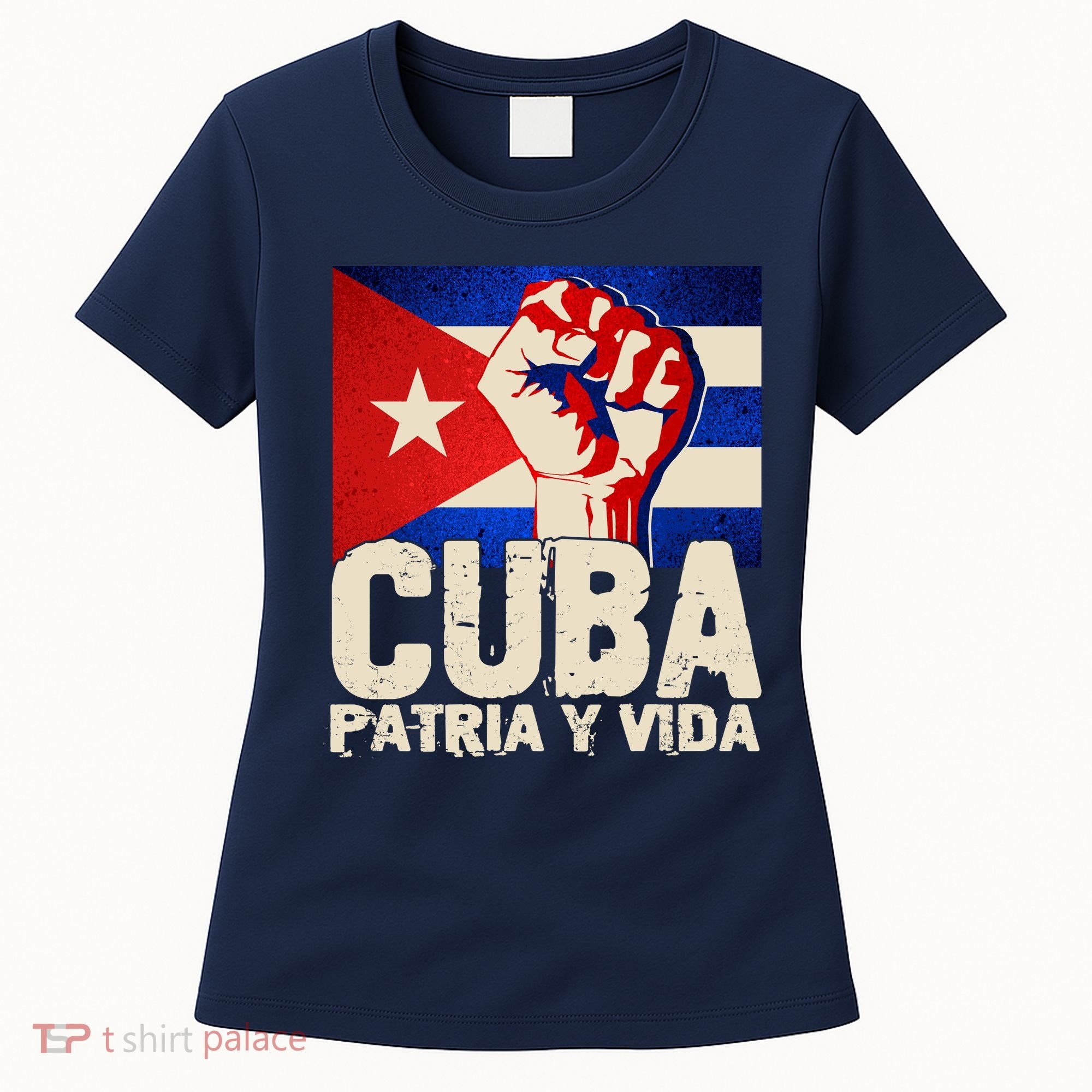 Cuba Patria Y Vida Cuban Flag Protest Fist Women's T-Shirt