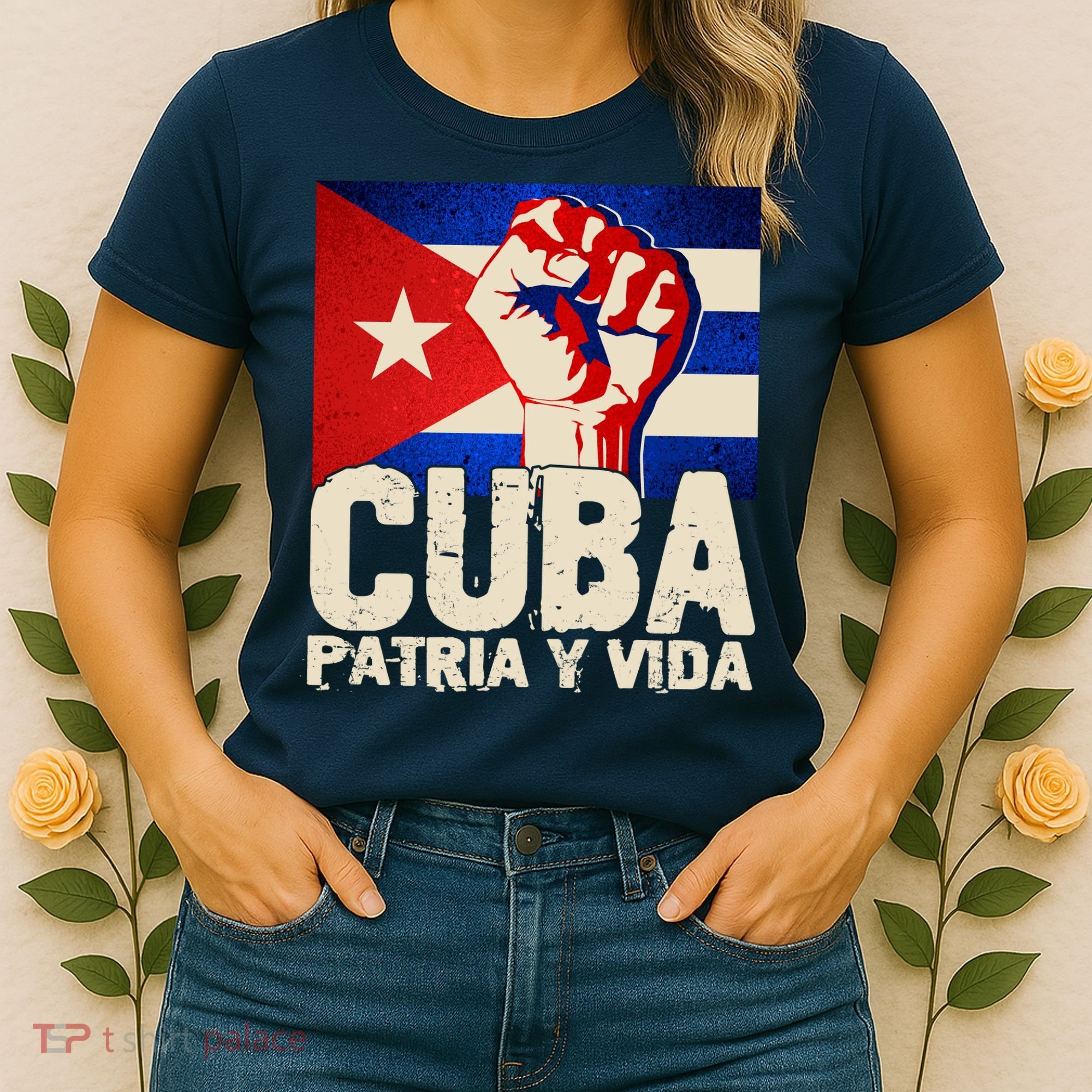 Cuba Patria Y Vida Cuban Flag Protest Fist Women's T-Shirt