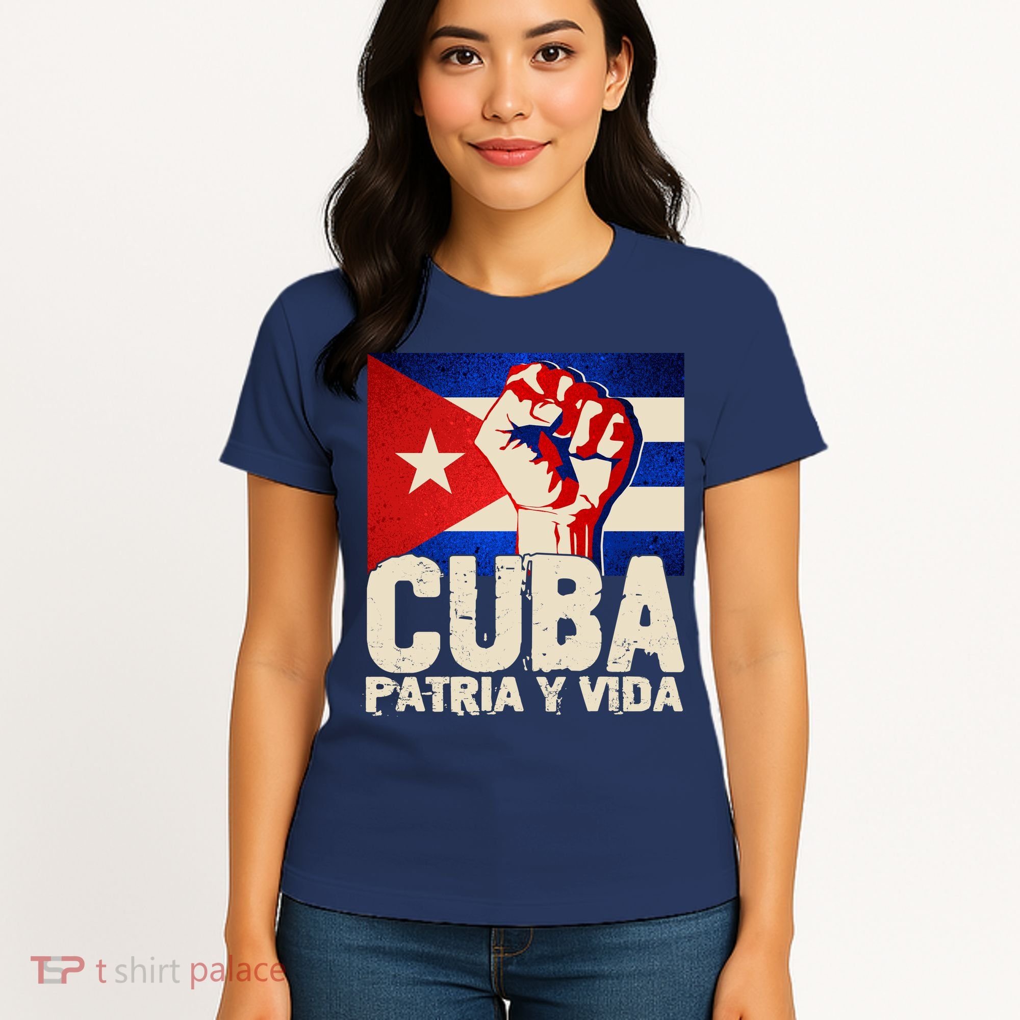 Cuba Patria Y Vida Cuban Flag Protest Fist Women's T-Shirt