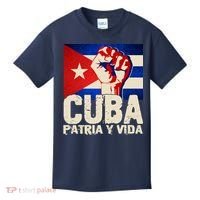 Cuba Patria Y Vida Cuban Flag Protest Fist Kids T-Shirt thumb 0