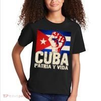 Cuba Patria Y Vida Cuban Flag Protest Fist Kids T-Shirt thumb 2