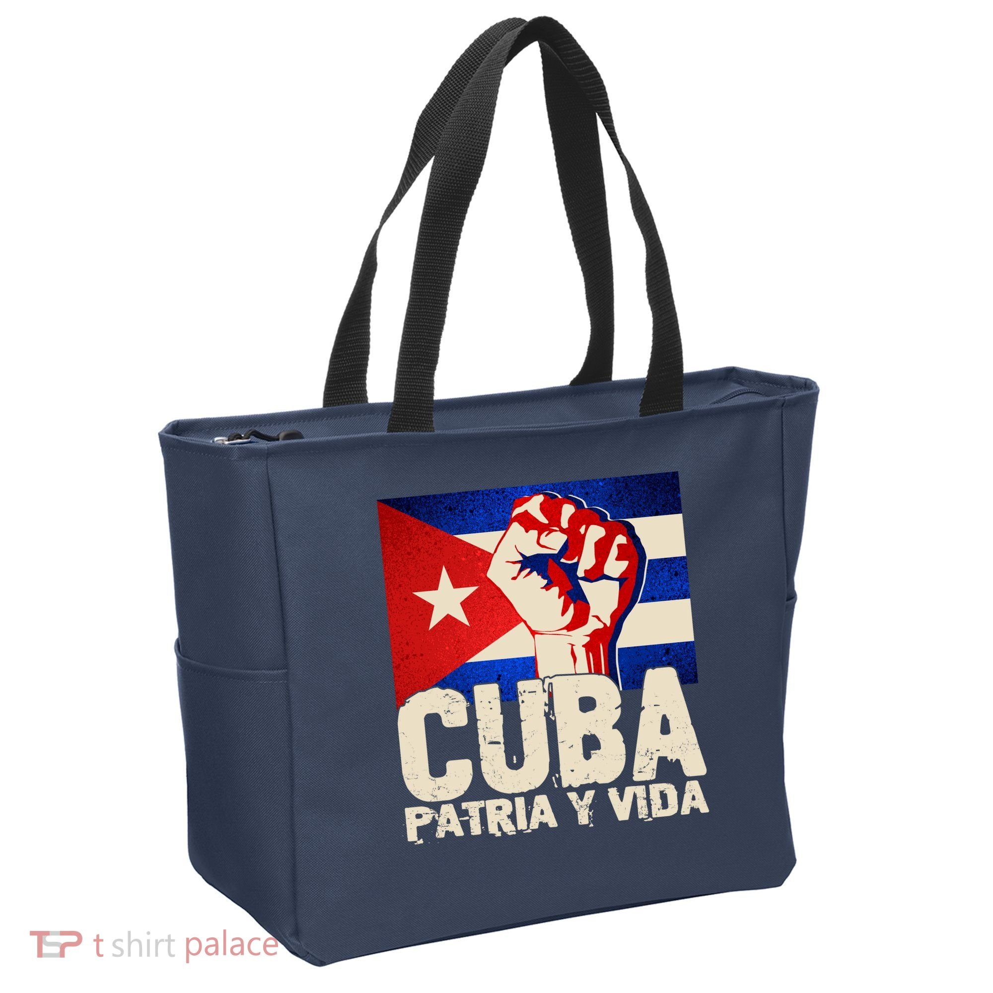 Cuba Patria Y Vida Cuban Flag Protest Fist Tote Bag
