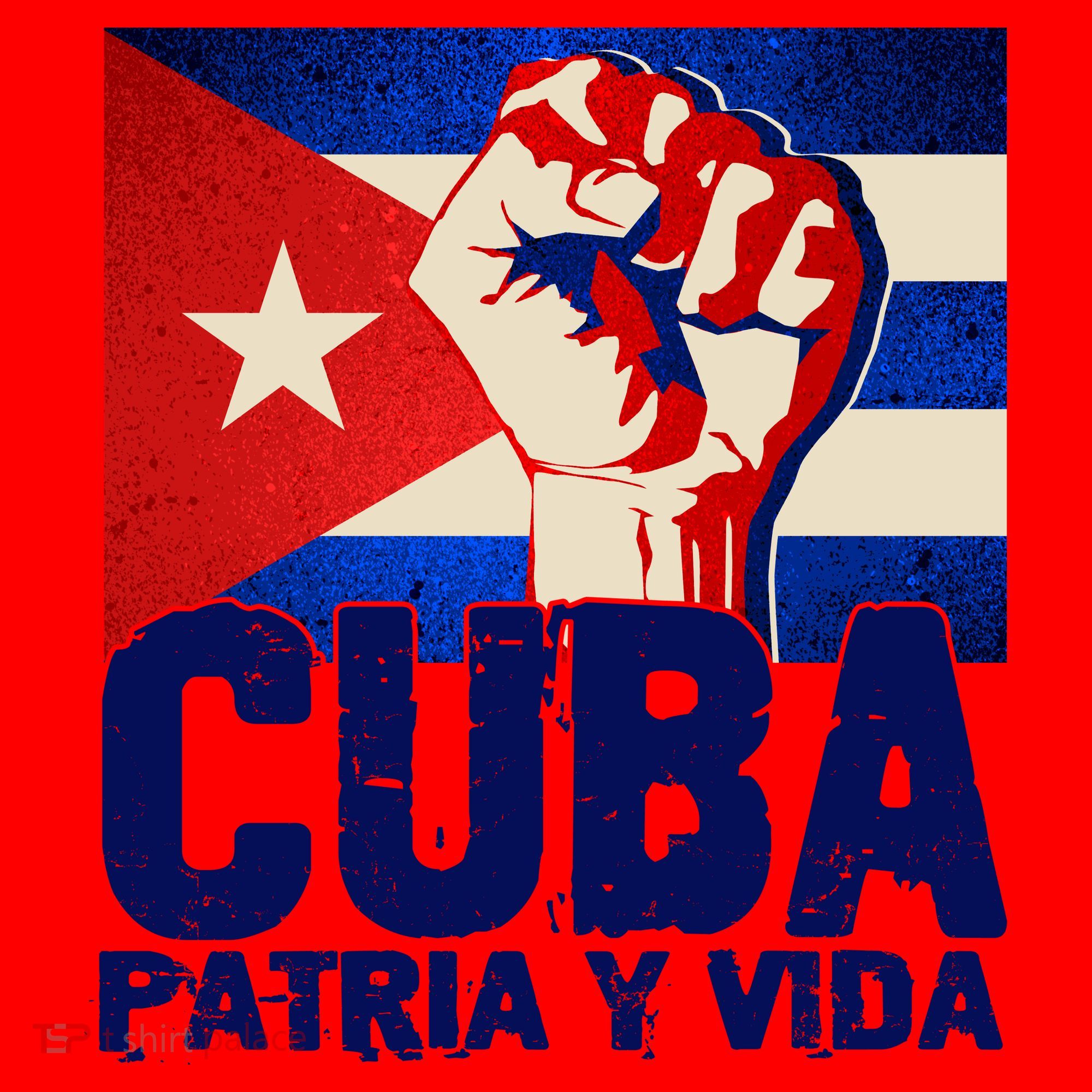 Cuba Patria Y Vida Cuban Flag Protest Fist Santa Hat
