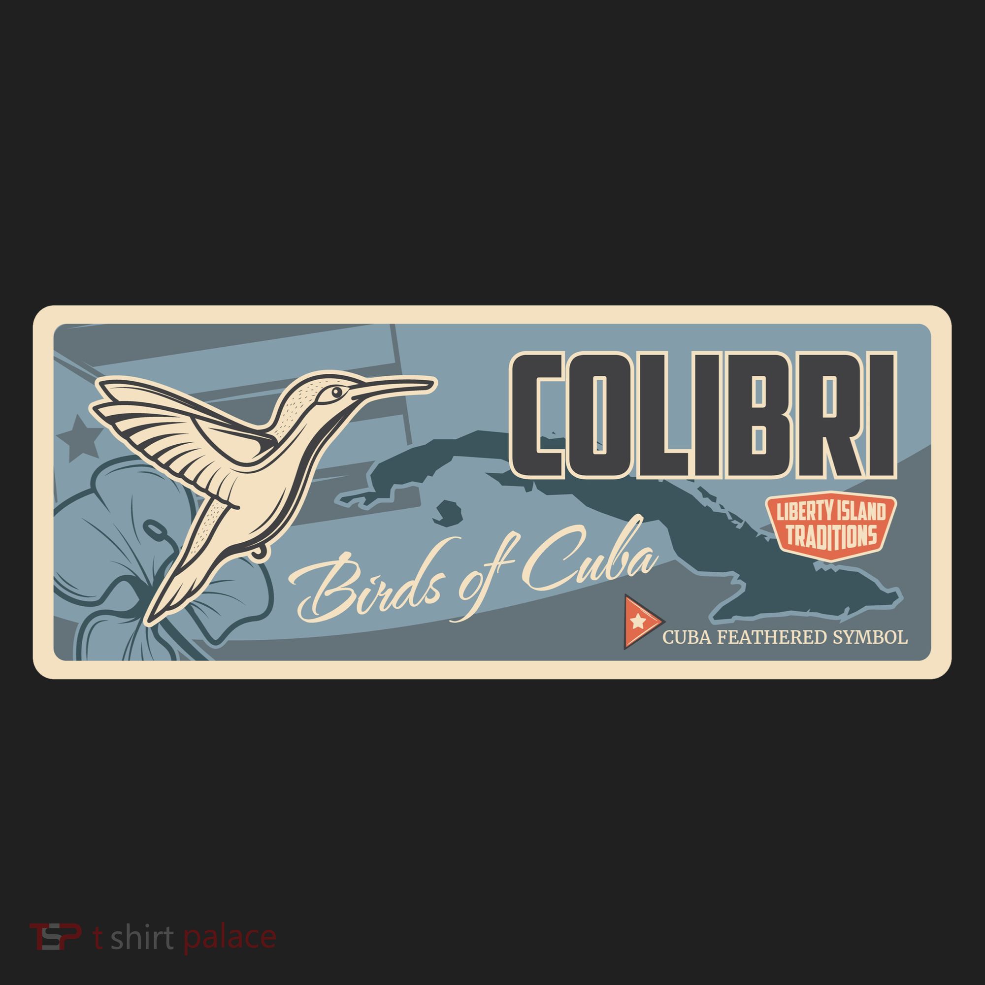 Cuba Travel Retro Banner Bird Watching Colibri Women's Sweatshirt