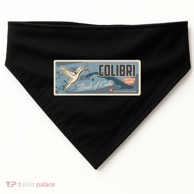 Cuba Travel Retro Banner Bird Watching Colibri USA-Made Doggie Bandana
