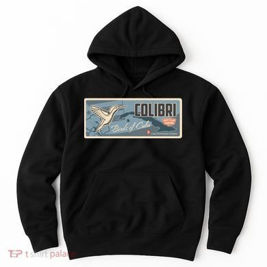 Cuba Travel Retro Banner Bird Watching Colibri Hoodie