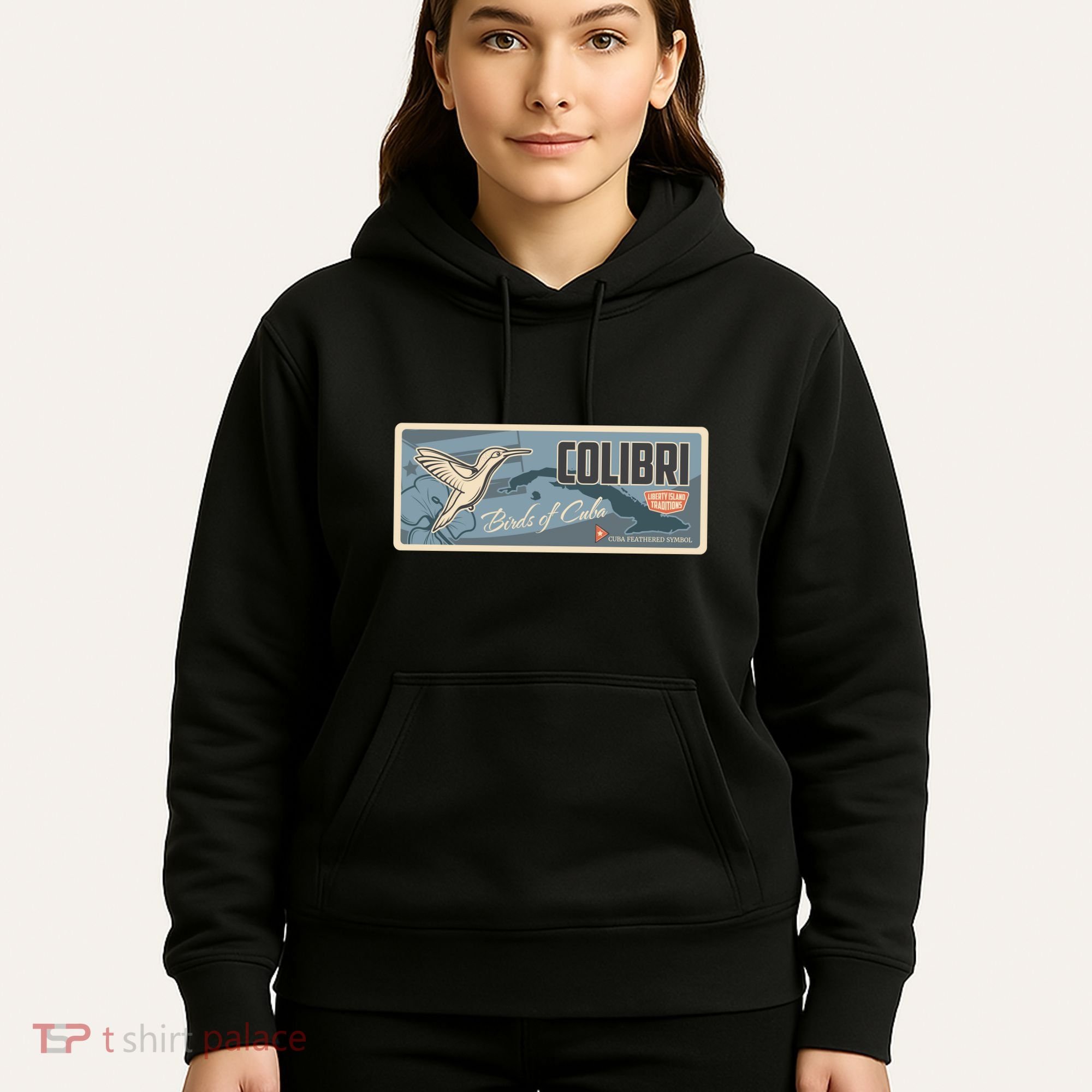 Cuba Travel Retro Banner Bird Watching Colibri Hoodie