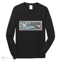Cuba Travel Retro Banner Bird Watching Colibri Long Sleeve Shirt thumb 0