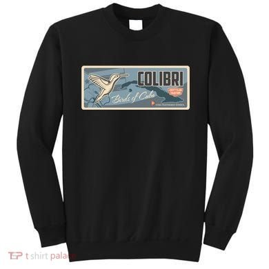 Cuba Travel Retro Banner Bird Watching Colibri Sweatshirt