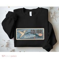 Cuba Travel Retro Banner Bird Watching Colibri Sweatshirt thumb 2