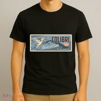 Cuba Travel Retro Banner Bird Watching Colibri T-Shirt thumb 3