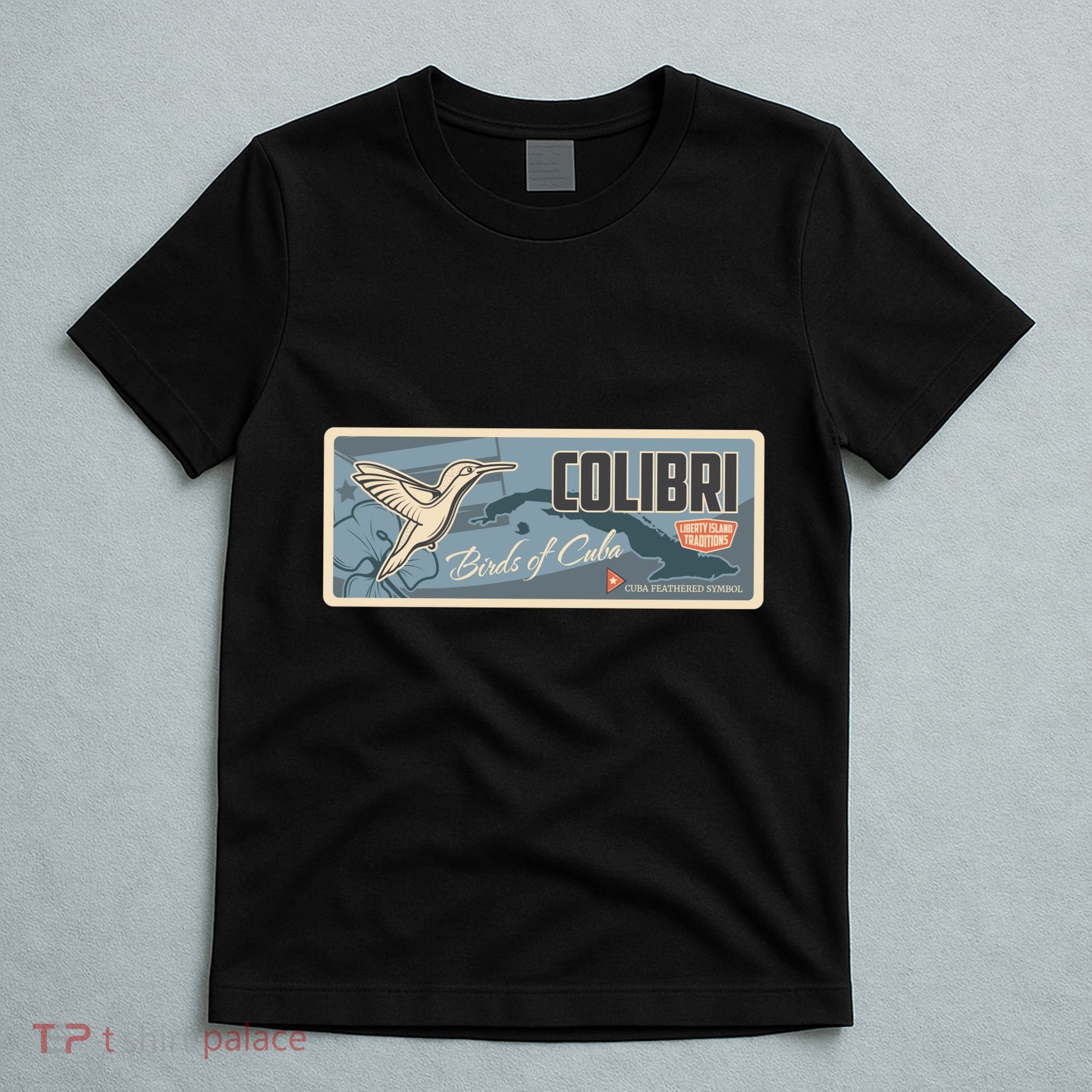 Cuba Travel Retro Banner Bird Watching Colibri T-Shirt