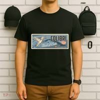 Cuba Travel Retro Banner Bird Watching Colibri T-Shirt thumb 6