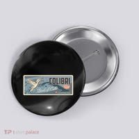Cuba Travel Retro Banner Bird Watching Colibri Button thumb 0