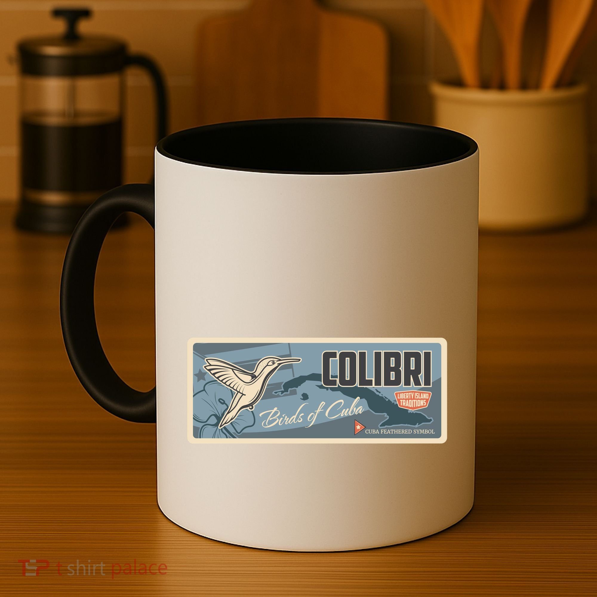 Cuba Travel Retro Banner Bird Watching Colibri Coffee Mug