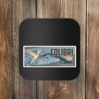 Cuba Travel Retro Banner Bird Watching Colibri Coaster thumb 0