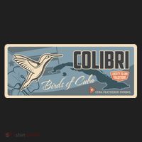 Cuba Travel Retro Banner Bird Watching Colibri Tumbler thumb 3