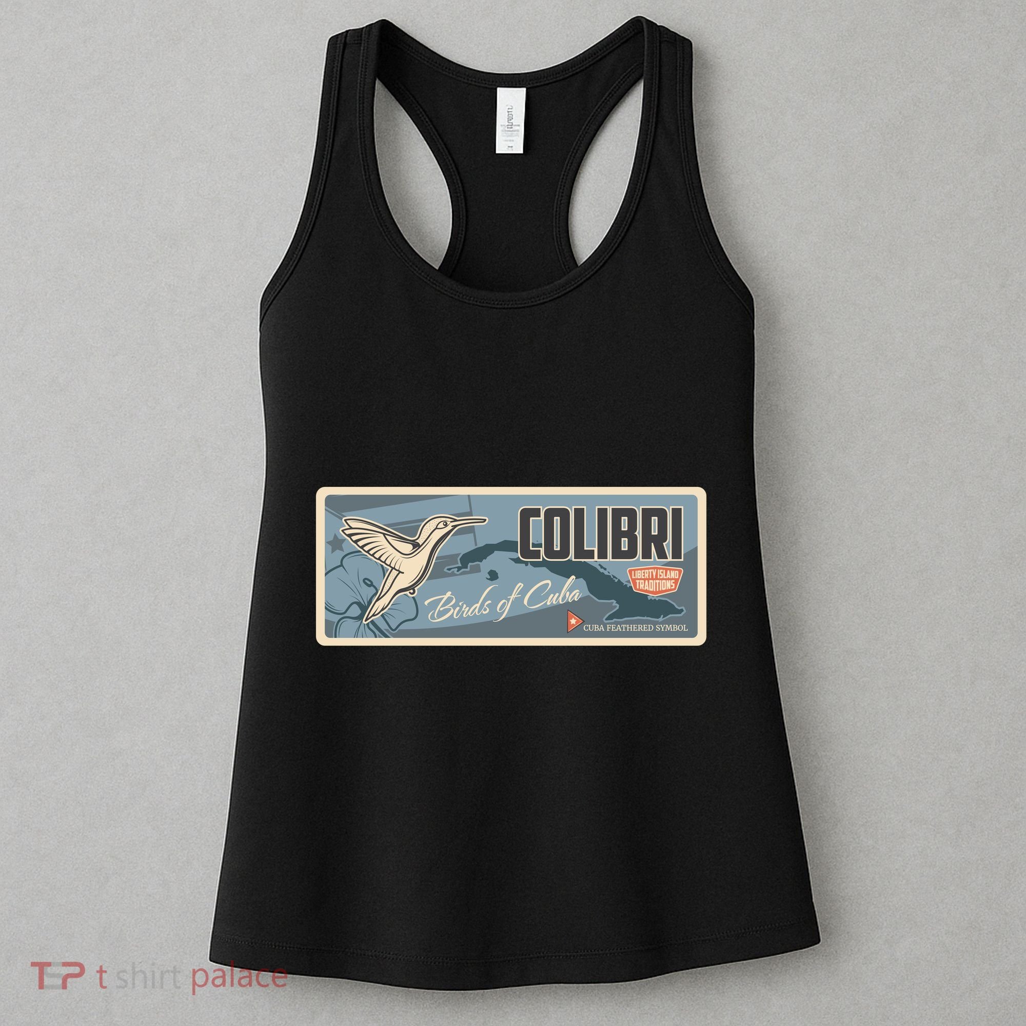 Cuba Travel Retro Banner Bird Watching Colibri Women's Tank Top