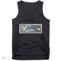 Cuba Travel Retro Banner Bird Watching Colibri Tank Top thumb 0
